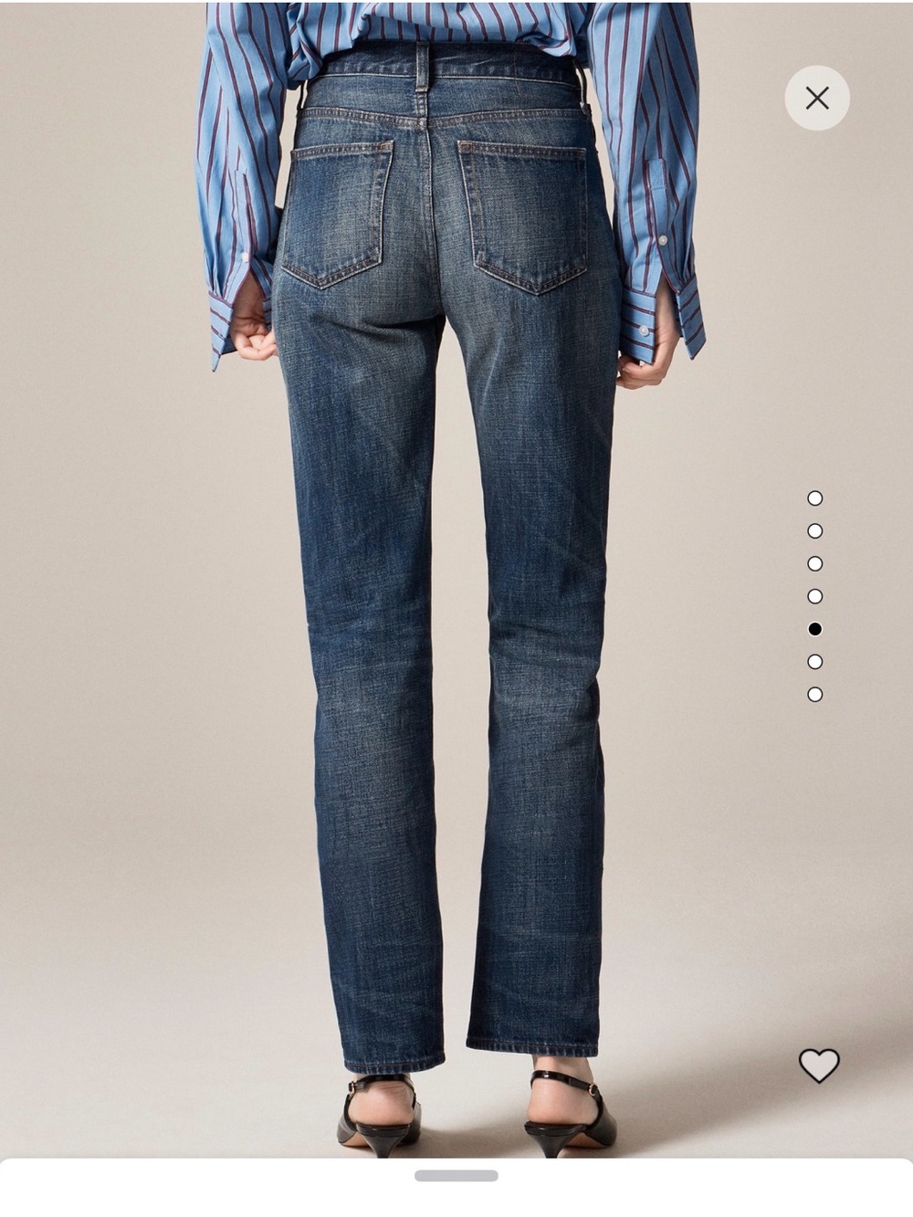 J. Crew Women’s Blue Straight High Rise Rigid Jeans - Casual Everyday Denim - Picture 6 of 8